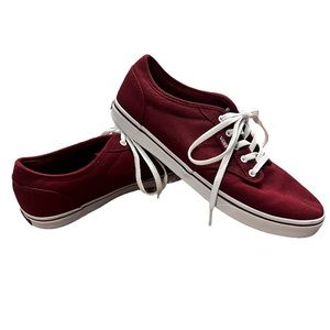 Vans Brand New Maroon and White Casual Lace up Shoes Size 8. EUC